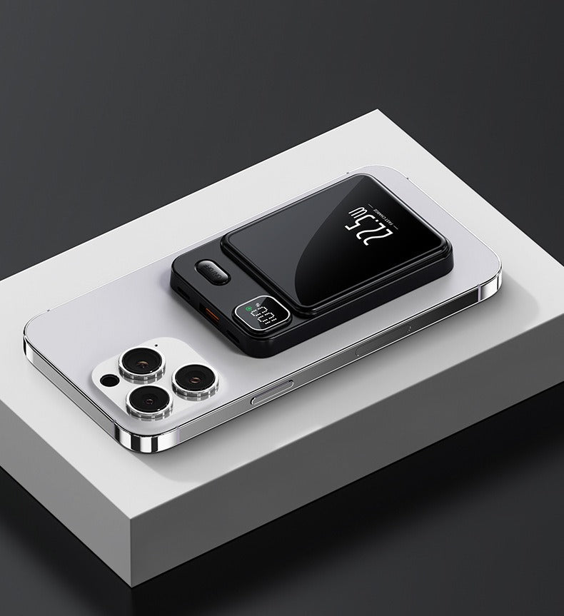 Power Bank Magnético Inalámbrico con Carga Rápida PD 22,5W | Batería Portátil Compacta