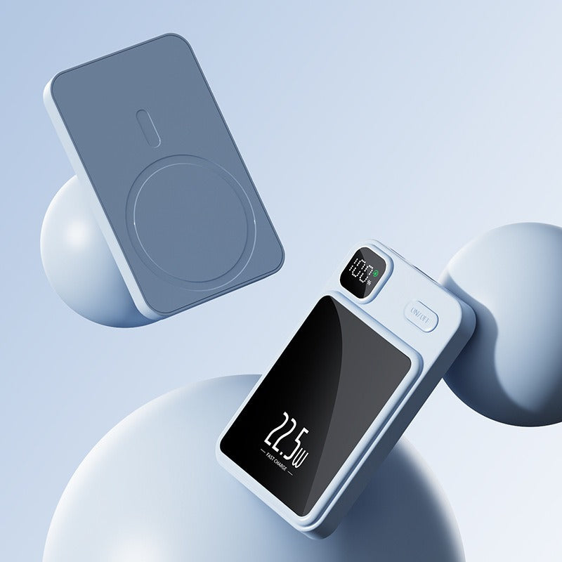 Power Bank Magnético Inalámbrico con Carga Rápida PD 22,5W | Batería Portátil Compacta