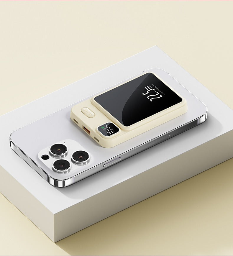 Power Bank Magnético Inalámbrico con Carga Rápida PD 22,5W | Batería Portátil Compacta