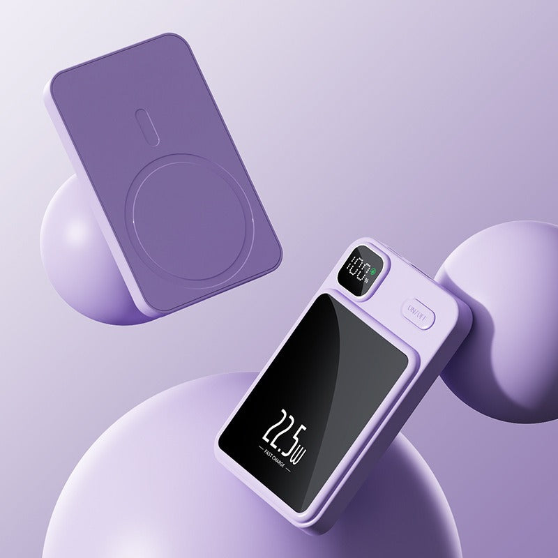 Power Bank Magnético Inalámbrico con Carga Rápida PD 22,5W | Batería Portátil Compacta